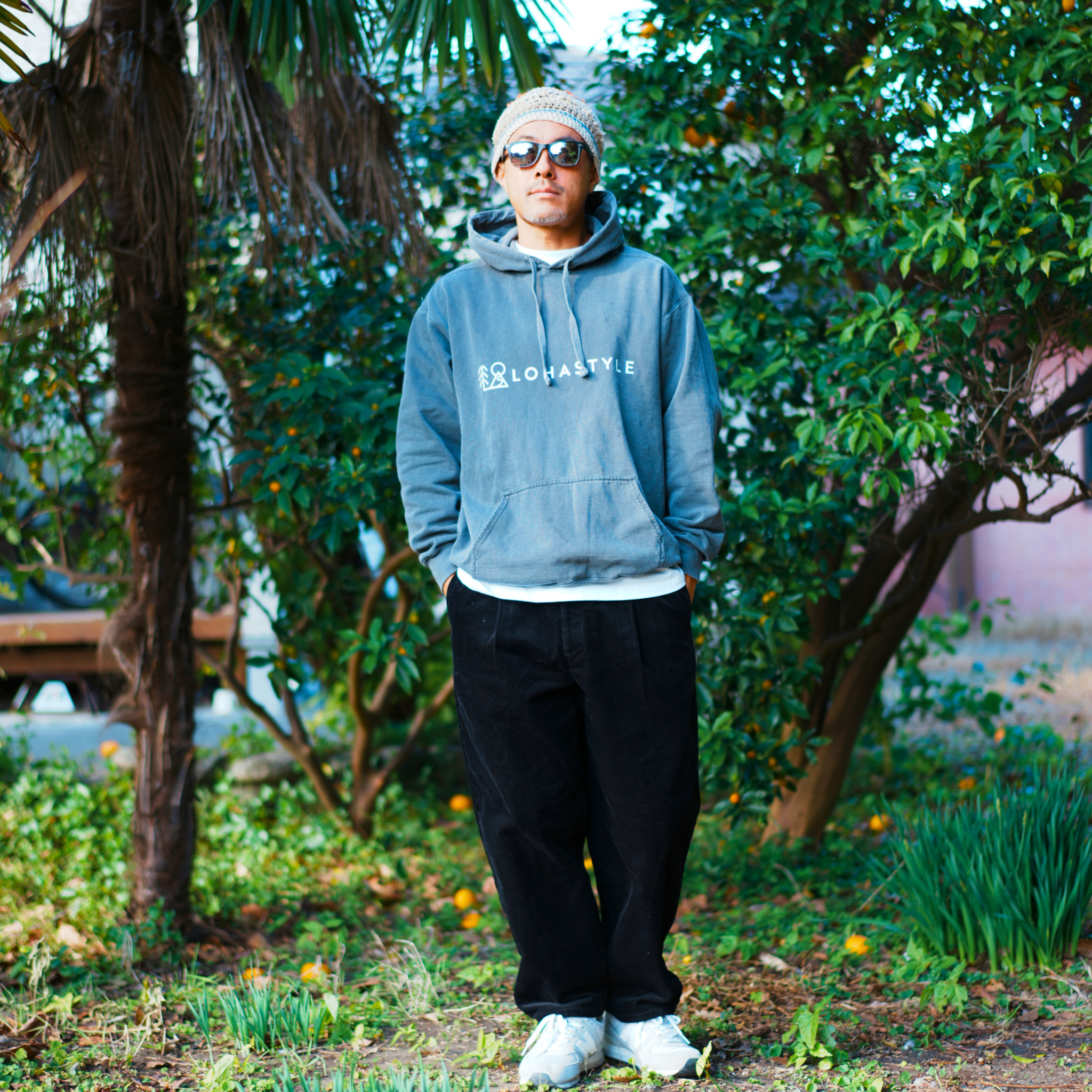 VINTAGE-パーカ "LOHASTYLE"（ブラック）