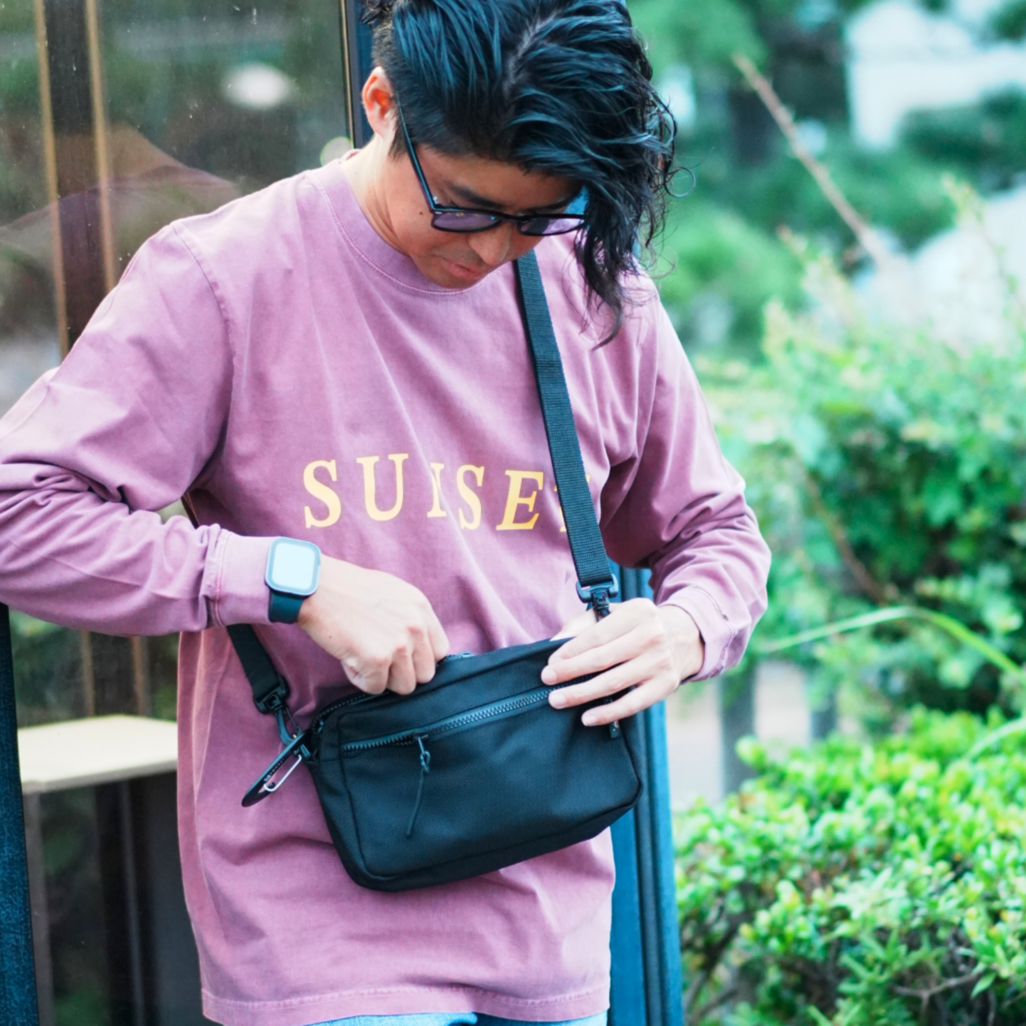 VINTAGE-ロンT ”SUNSET”（パープル）