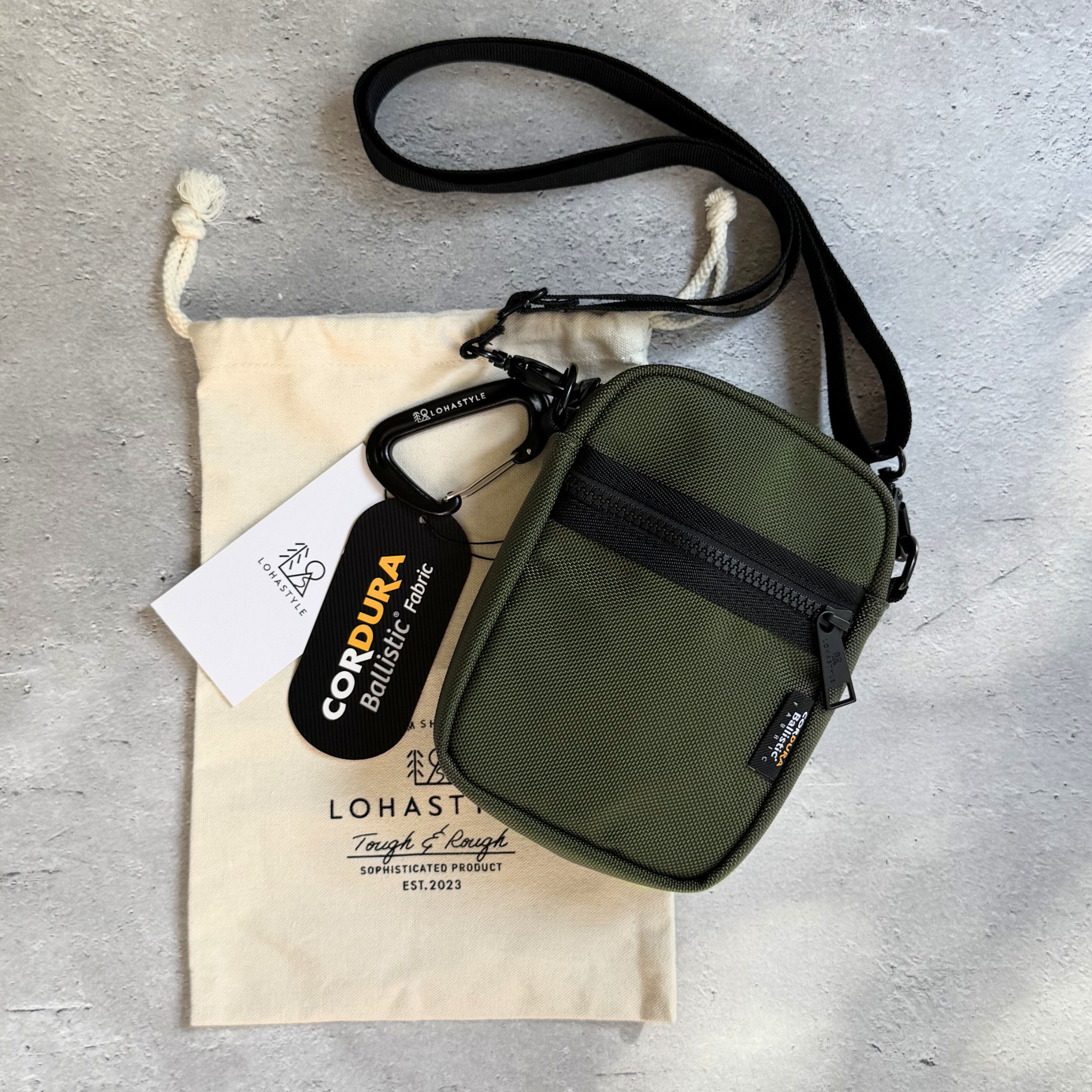 PADDLE CORDURA バリスティックナイロン スマホポーチ (カーキ)