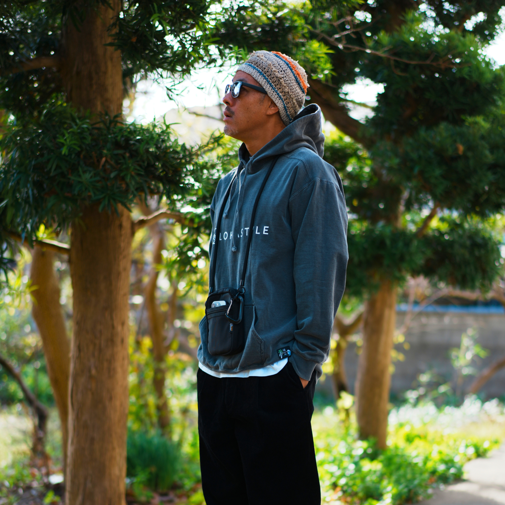 VINTAGE-パーカ "LOHASTYLE"（ブラック）