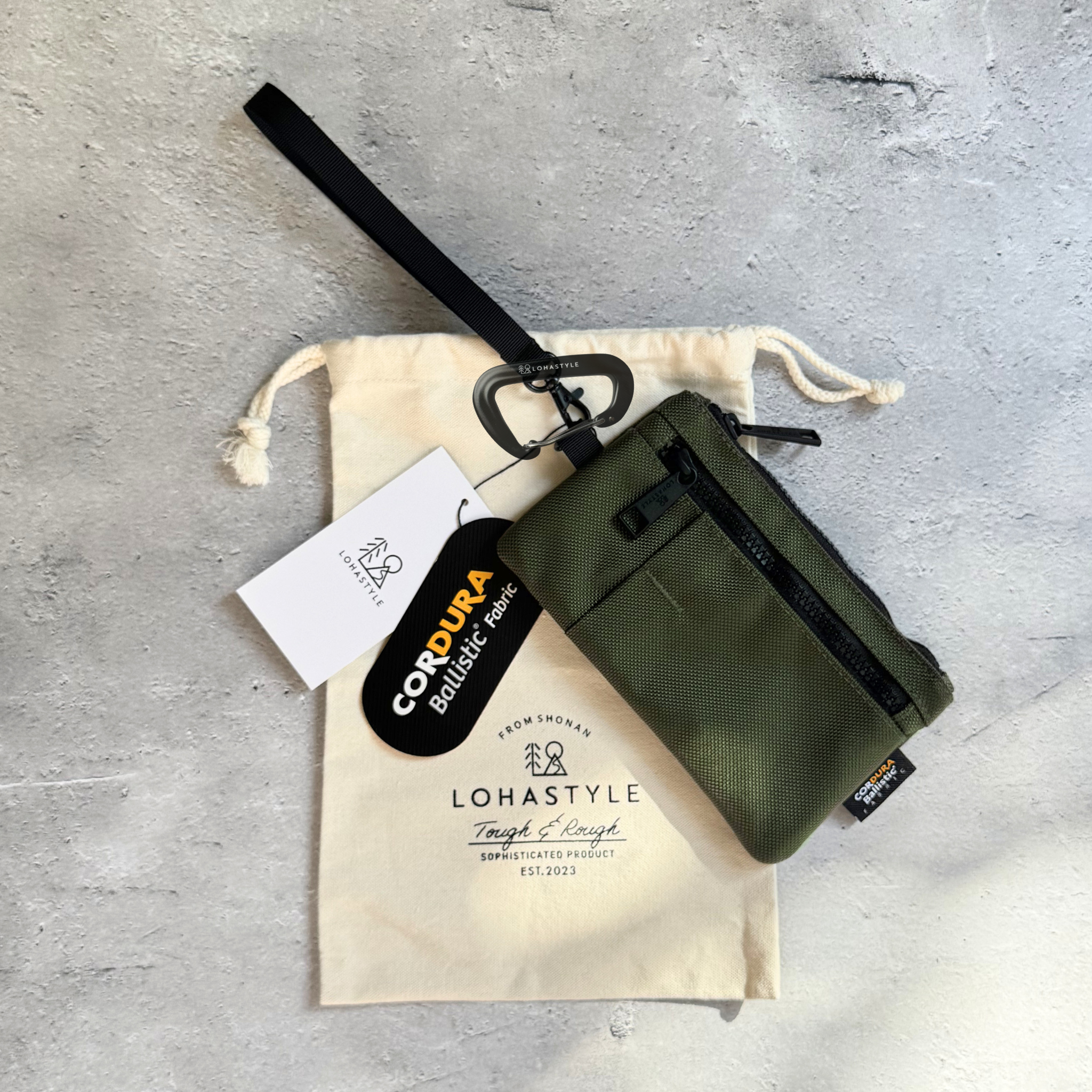 DECK CORDURA バリスティックナイロン ミニポーチ (カーキ)