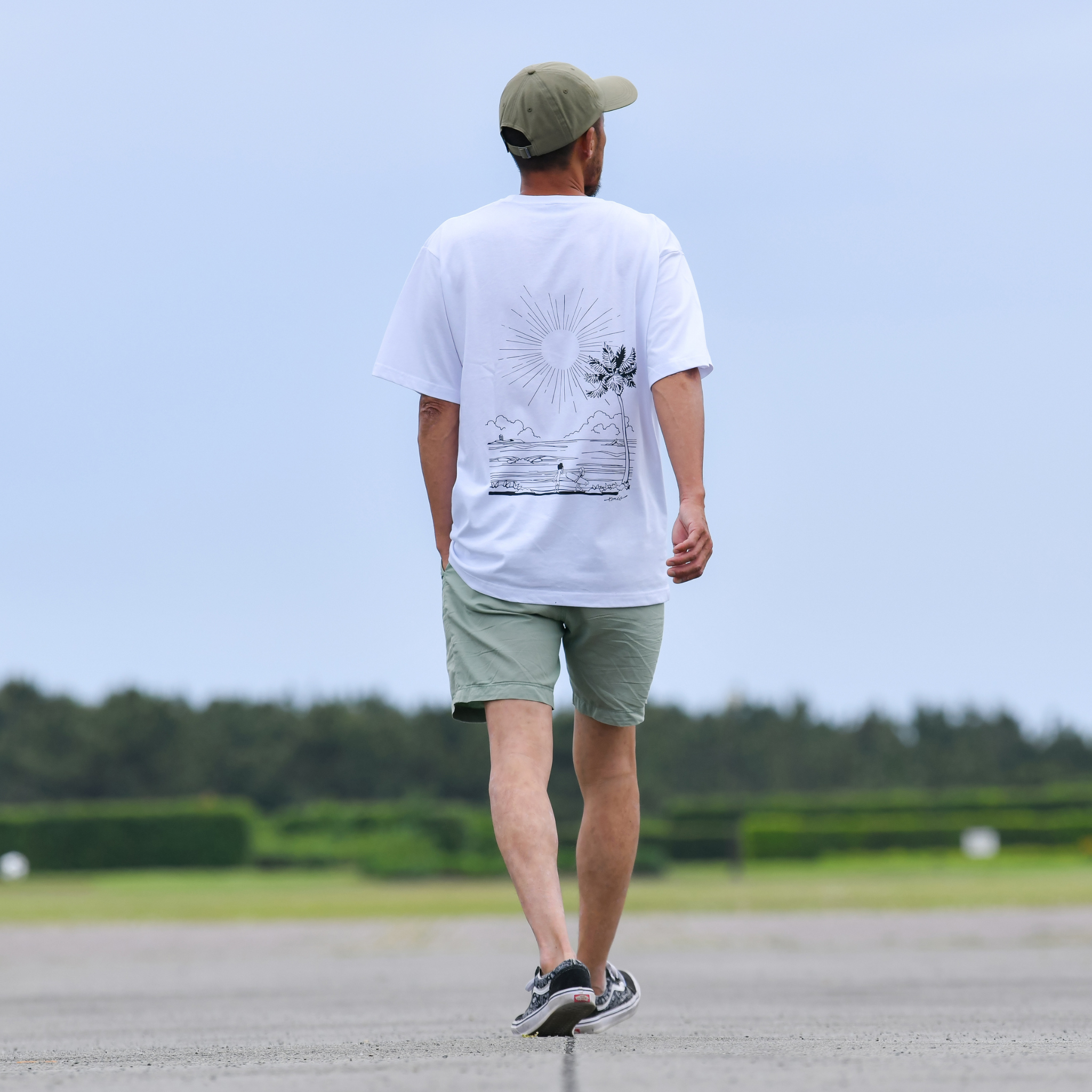 CORDURA天竺 BEACH T by tomio 半袖 (ホワイト)