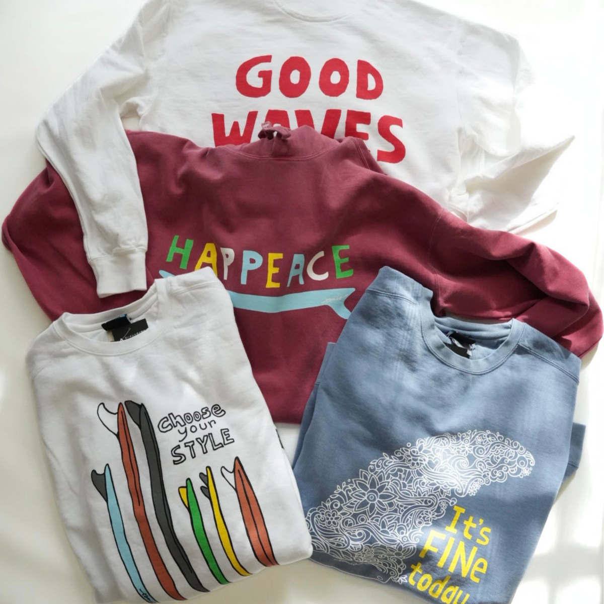 VINTAGE-SWEAT "IT'S FINE TODAY" by tomio（ブルー）