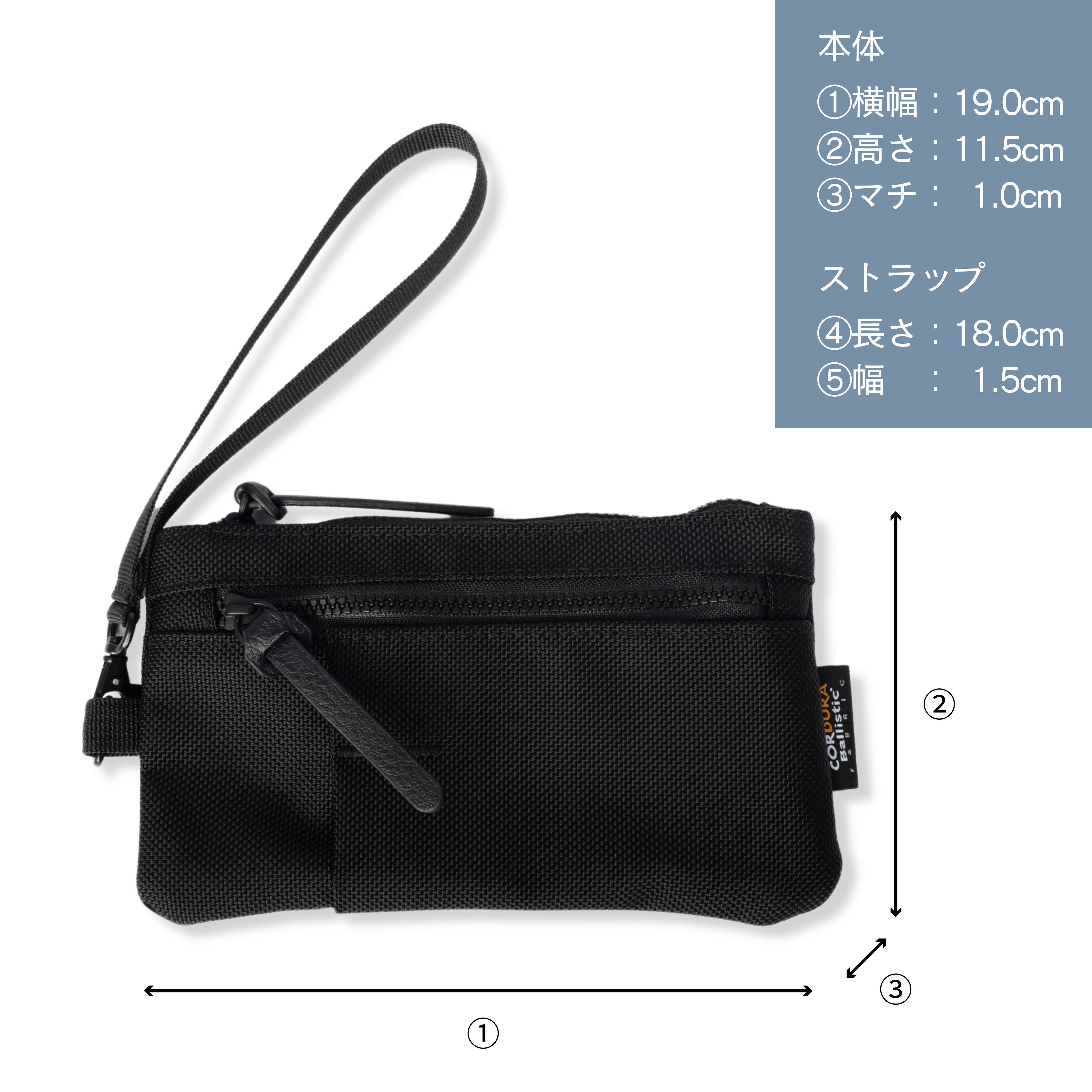 DECK CORDURA バリスティックナイロン ミニポーチ