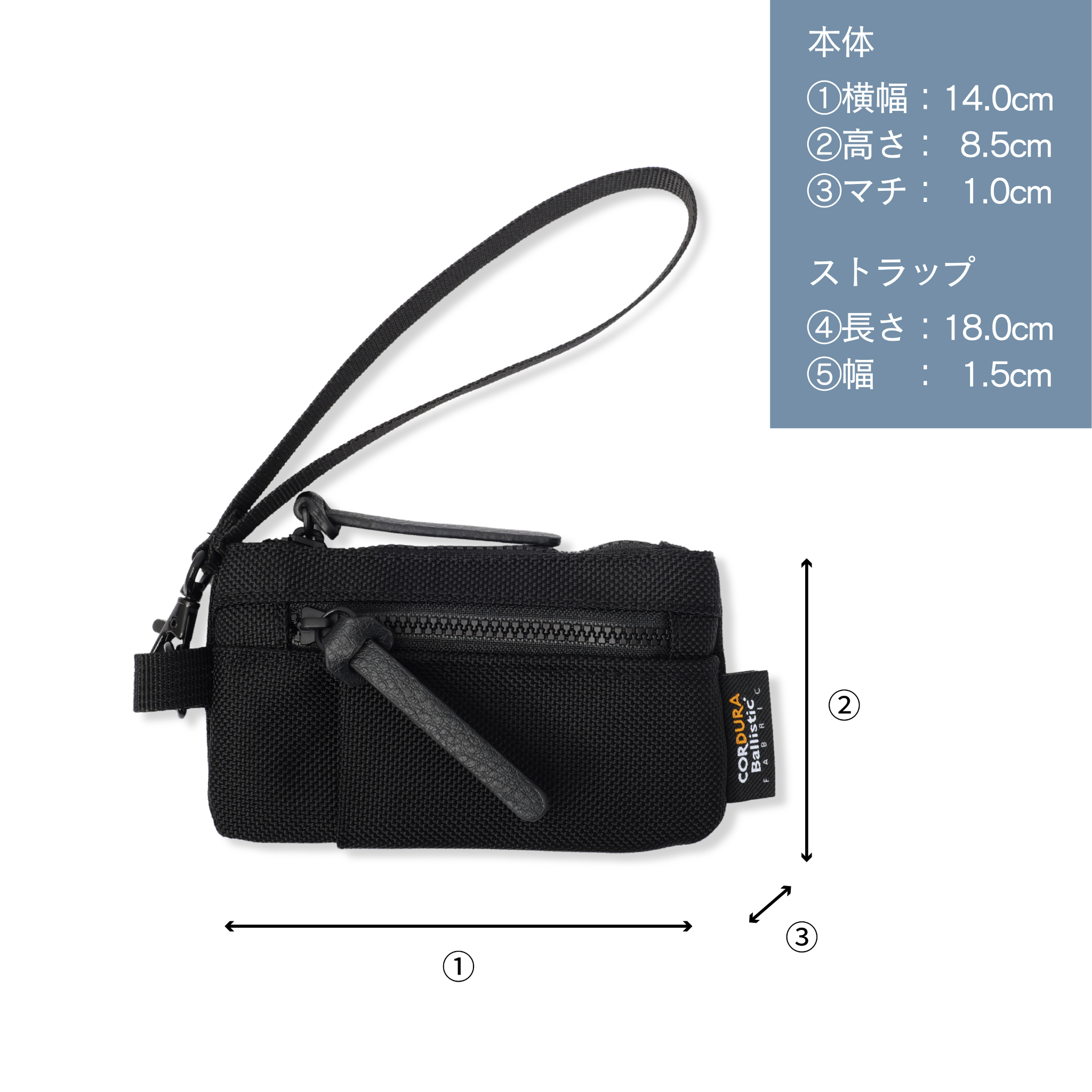 FIN CORDURA バリスティックナイロン ミニウォレット