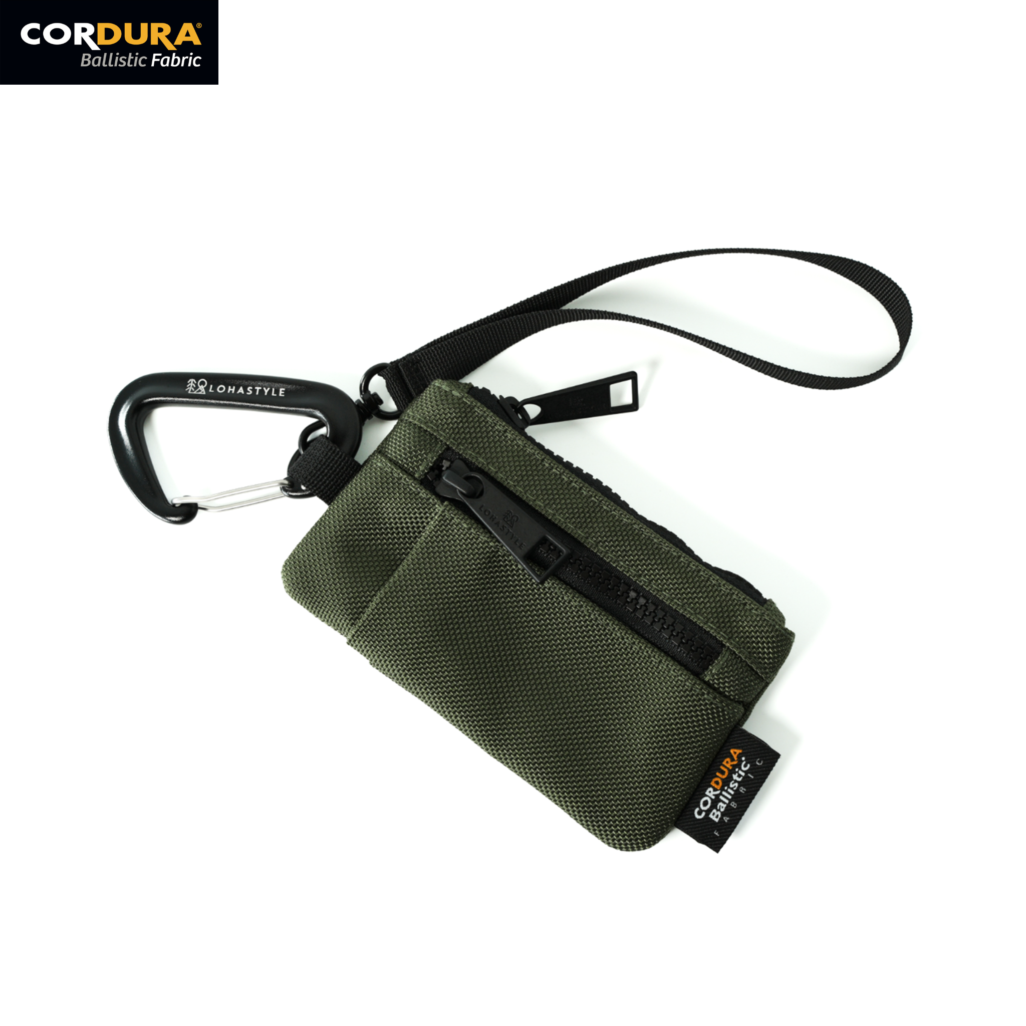 FIN CORDURA バリスティックナイロン ミニウォレット (カーキ)